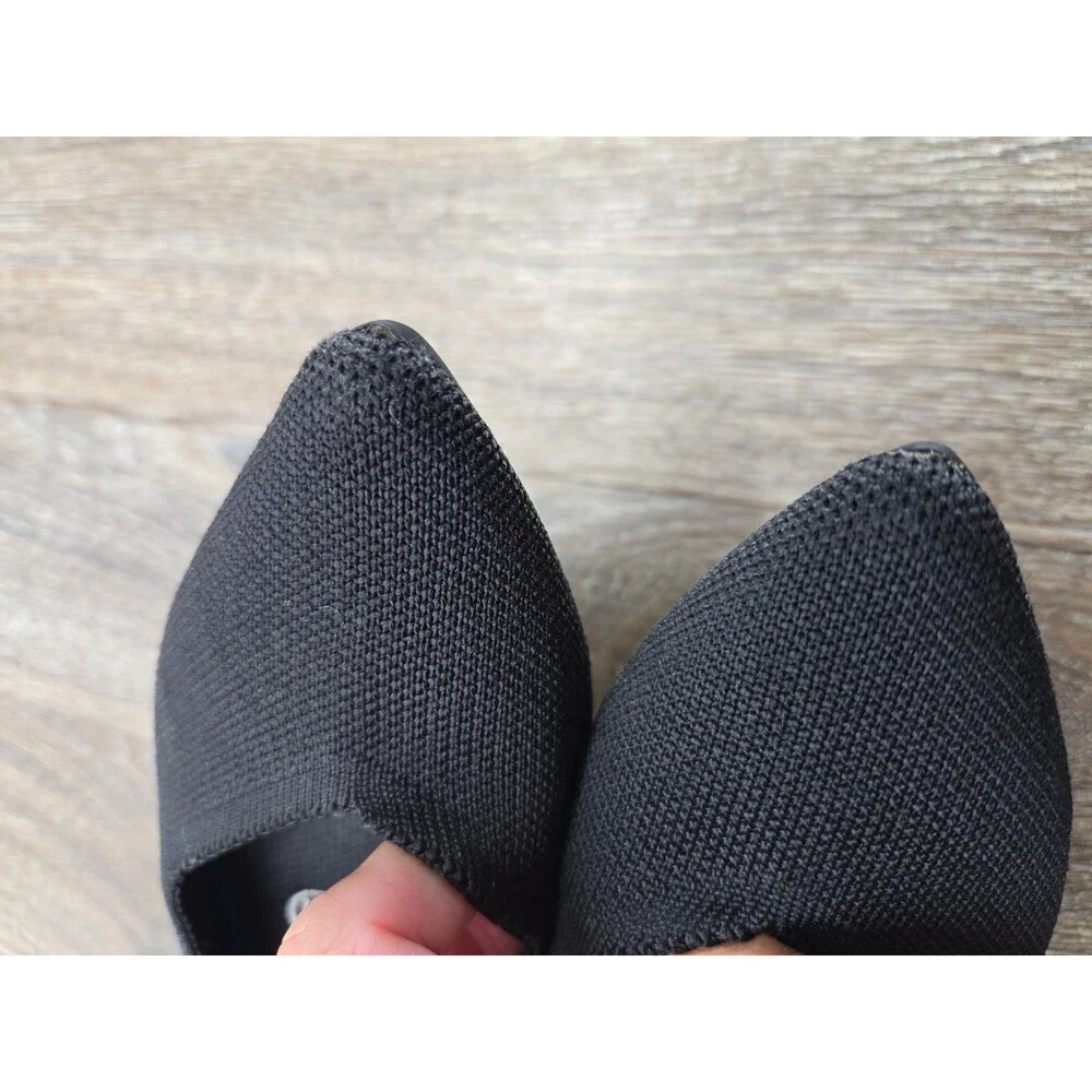 Rothy's The Point Flats Black Ballet Black Women's Size 7